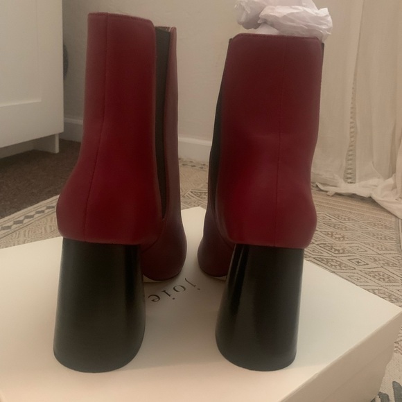 Joie red leather booties - Picture 5 of 11